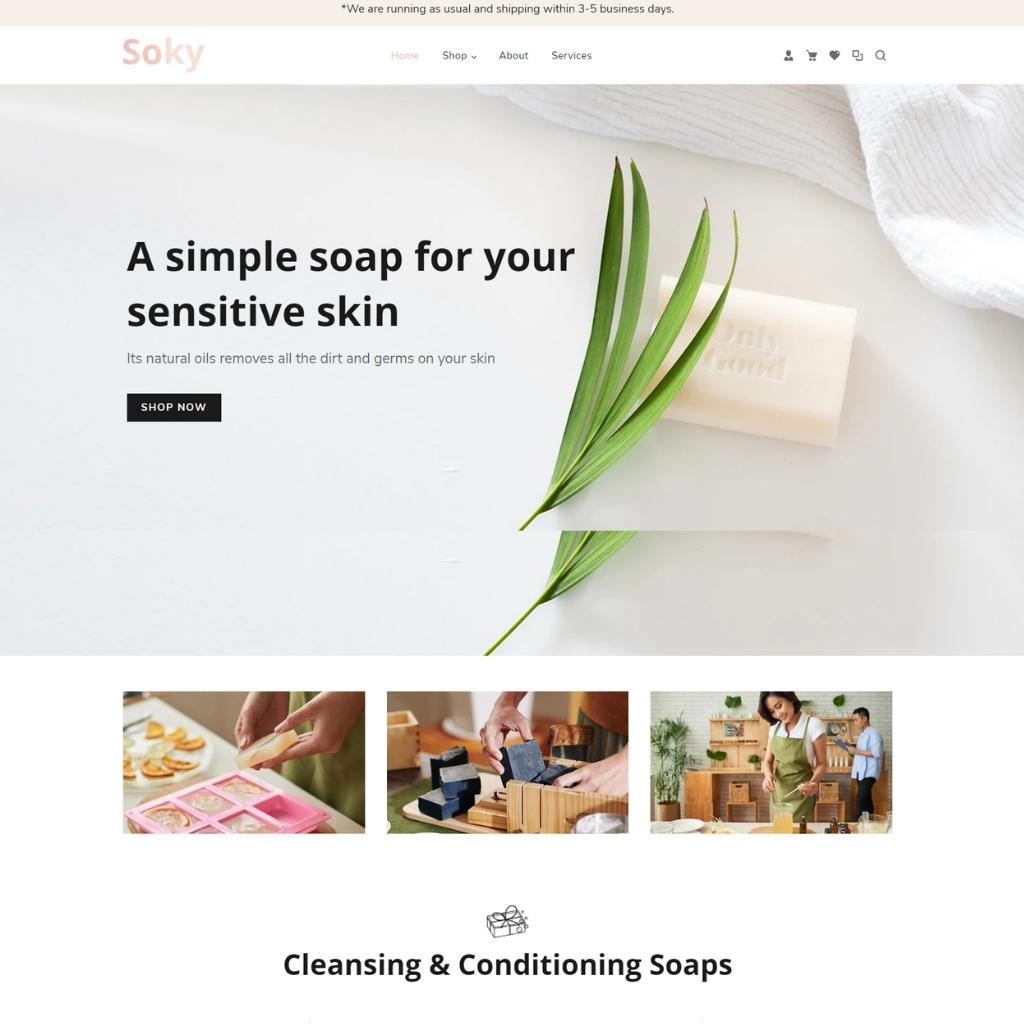 Soap Store Shopify Shopping Website