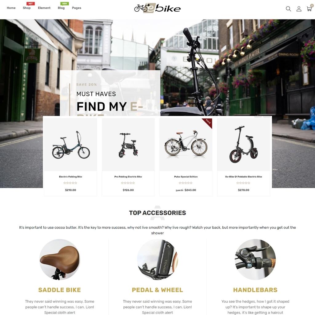 Stunning Bike Store Responsive Shopify Shopping Website