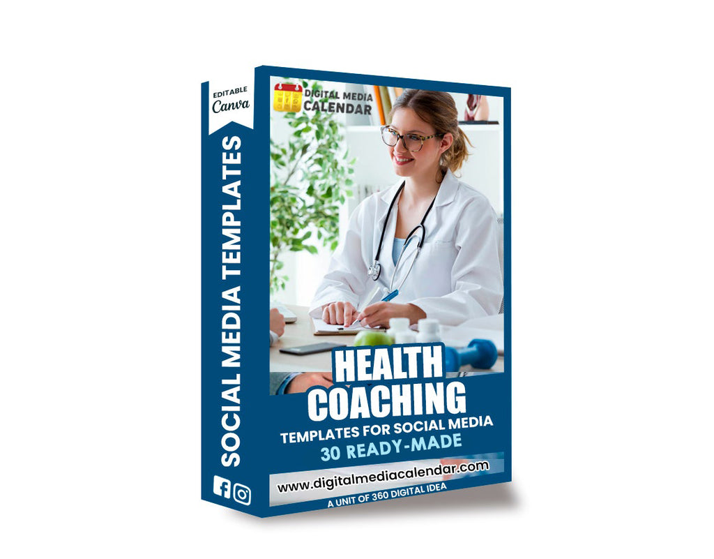 30 Ultimate Health Coaching Social Media Posts Canva Templates