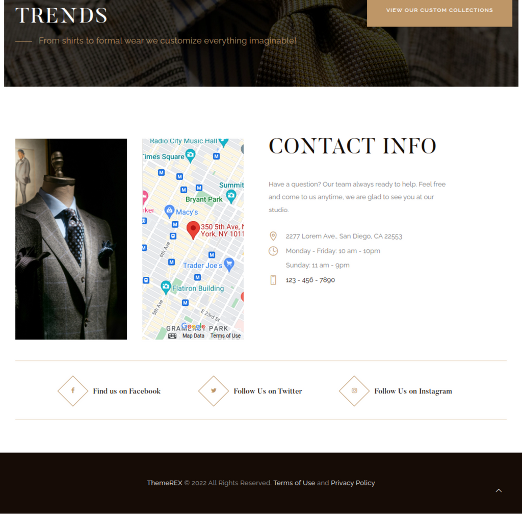 Custome Tailor WordPress Responsive Website