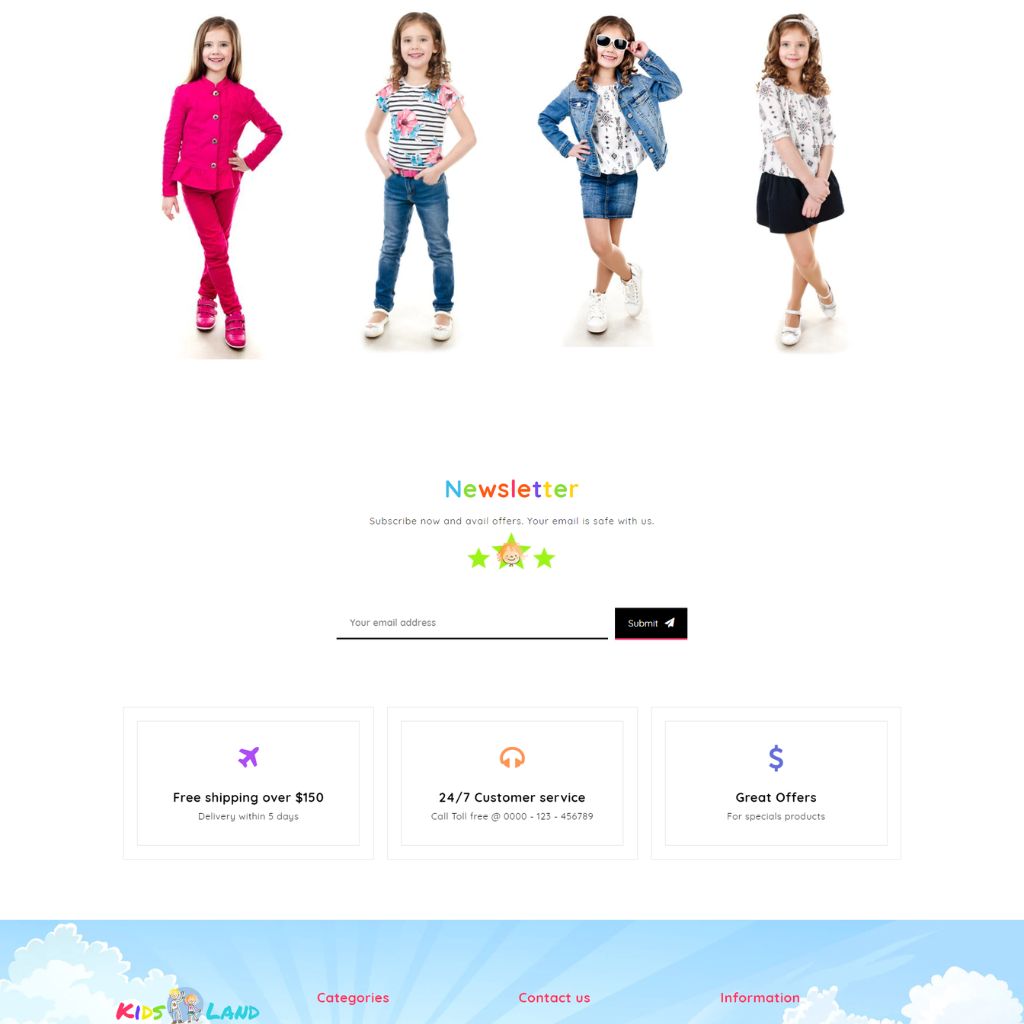 Sytlish Dress up for Kids Shopify Shopping Website