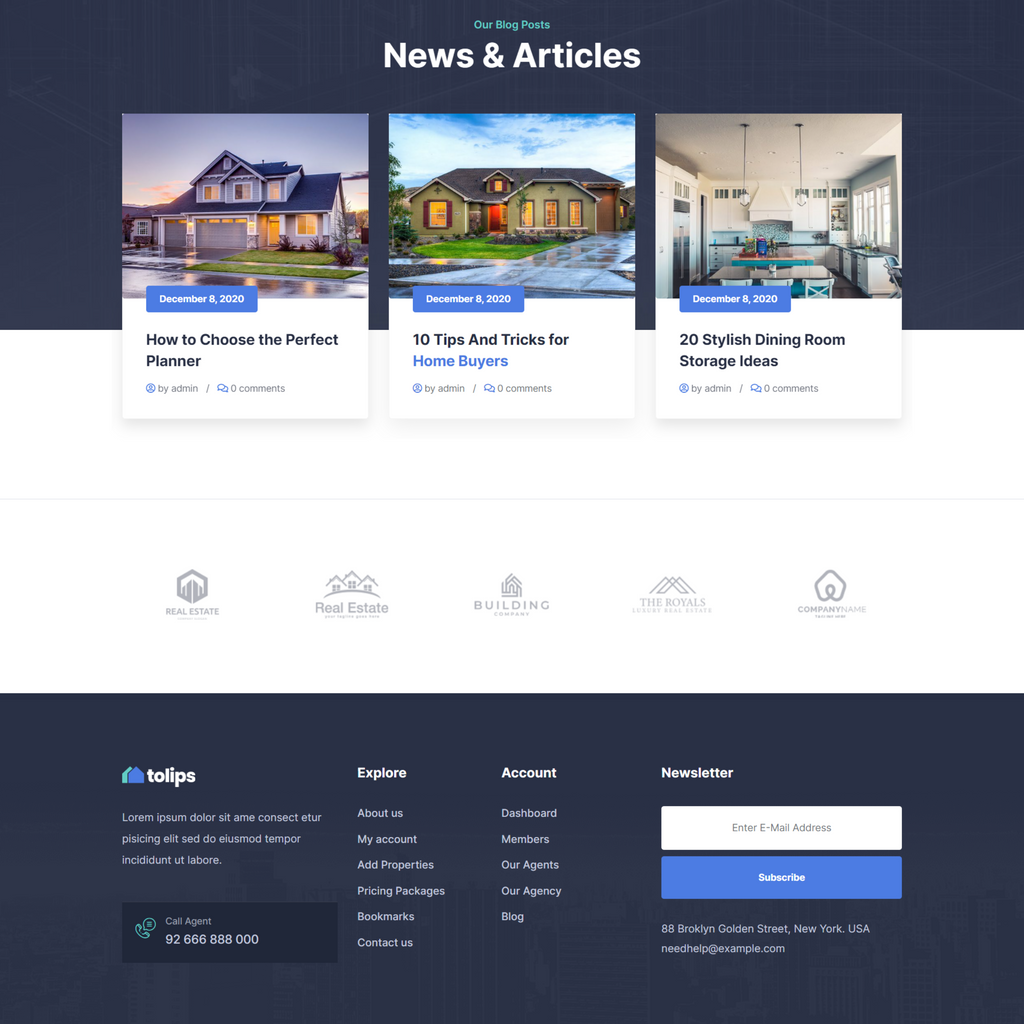 Real Estate WordPress Responsive Website