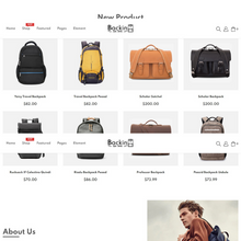 Bagpack Shopify Shopping Website