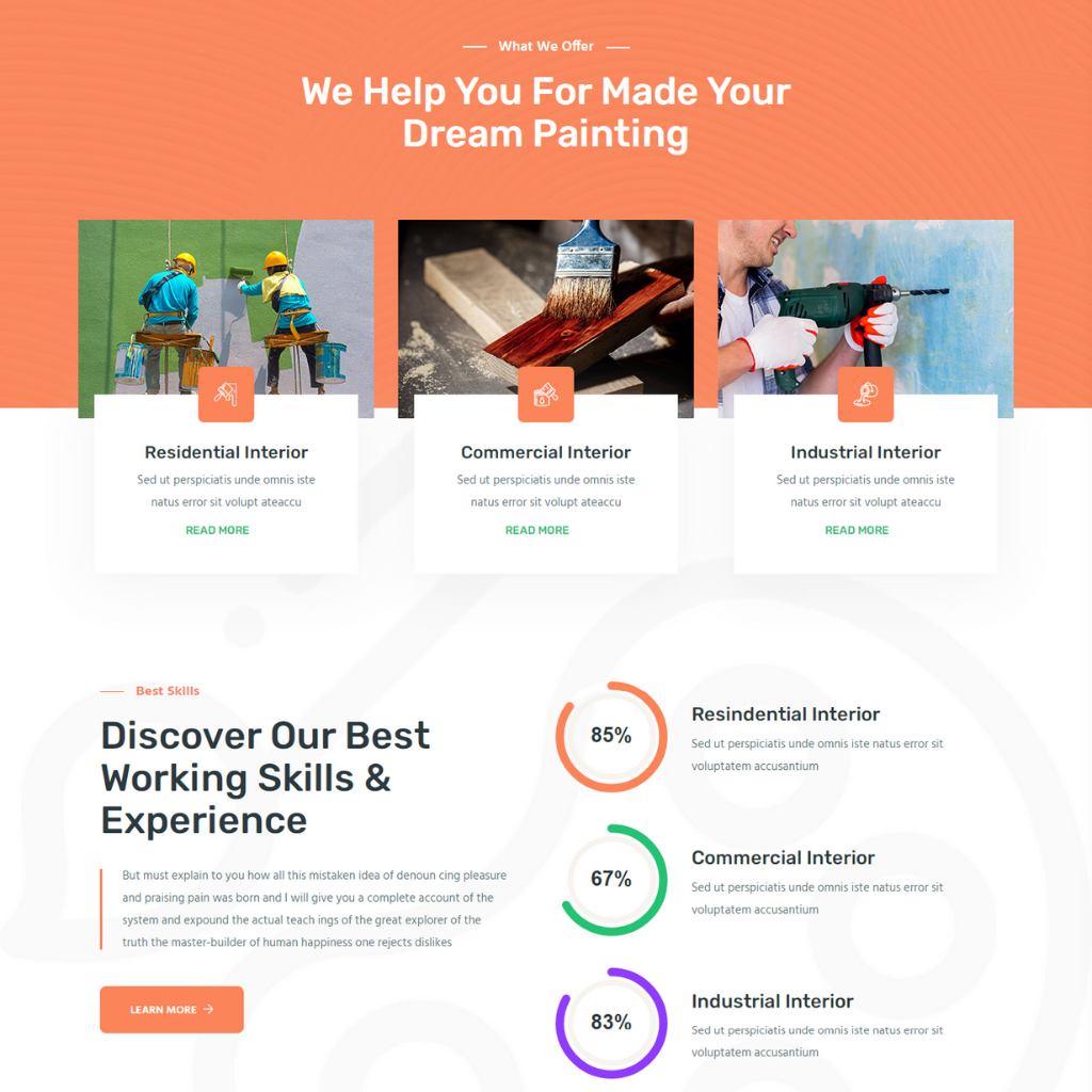Painting Services WordPress Responsive Website
