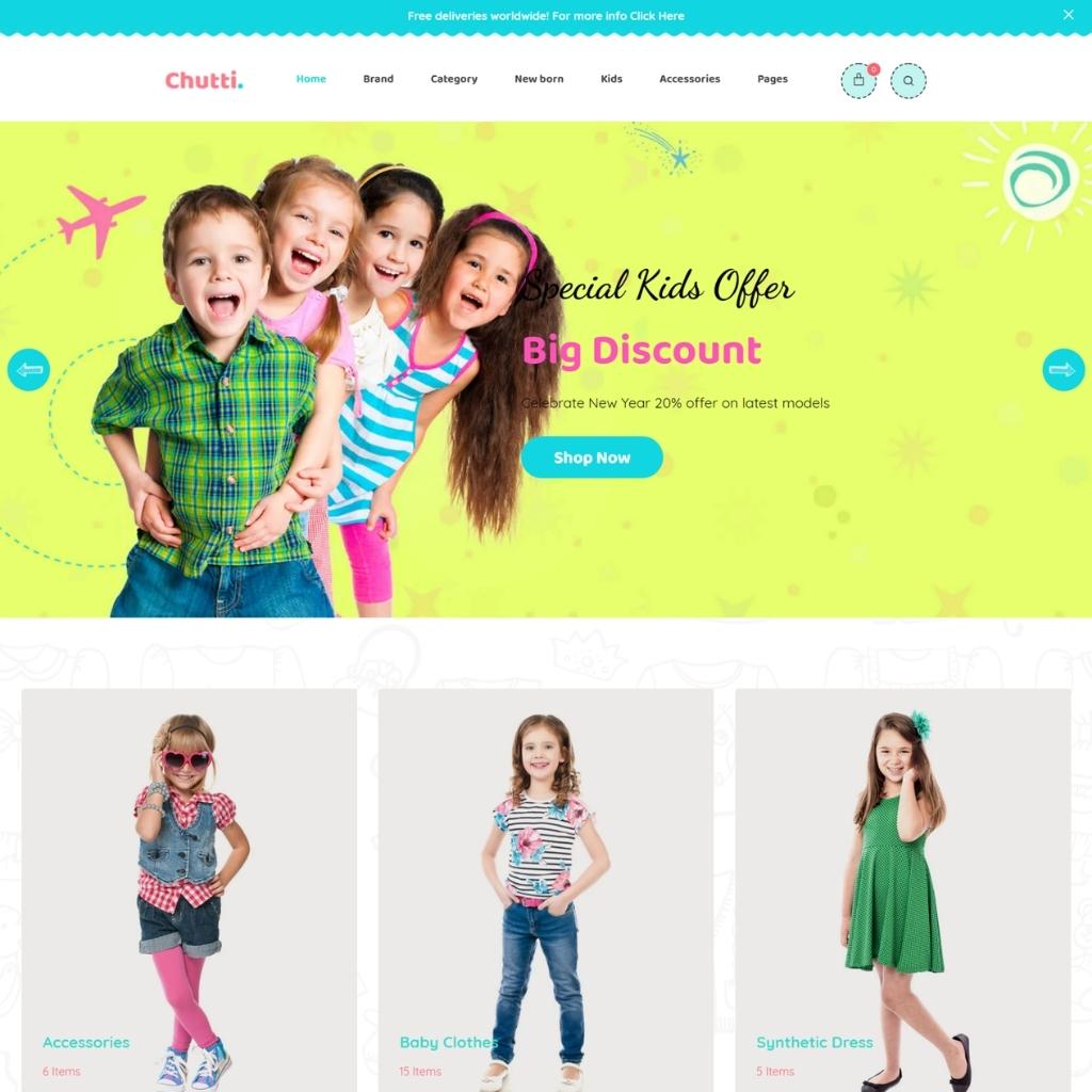 Kids Fashion Store Shopify Shopping Website