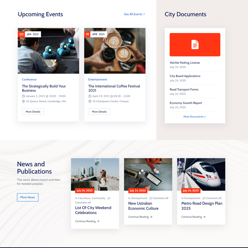 City Government & Municipal WordPress Responsive Website