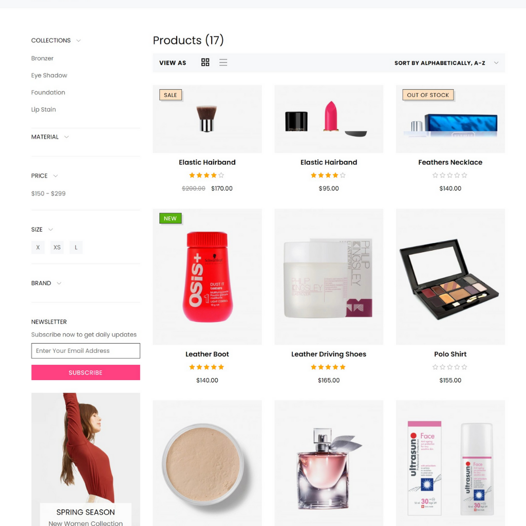 Costmetic and Beauty Store Shopify Website