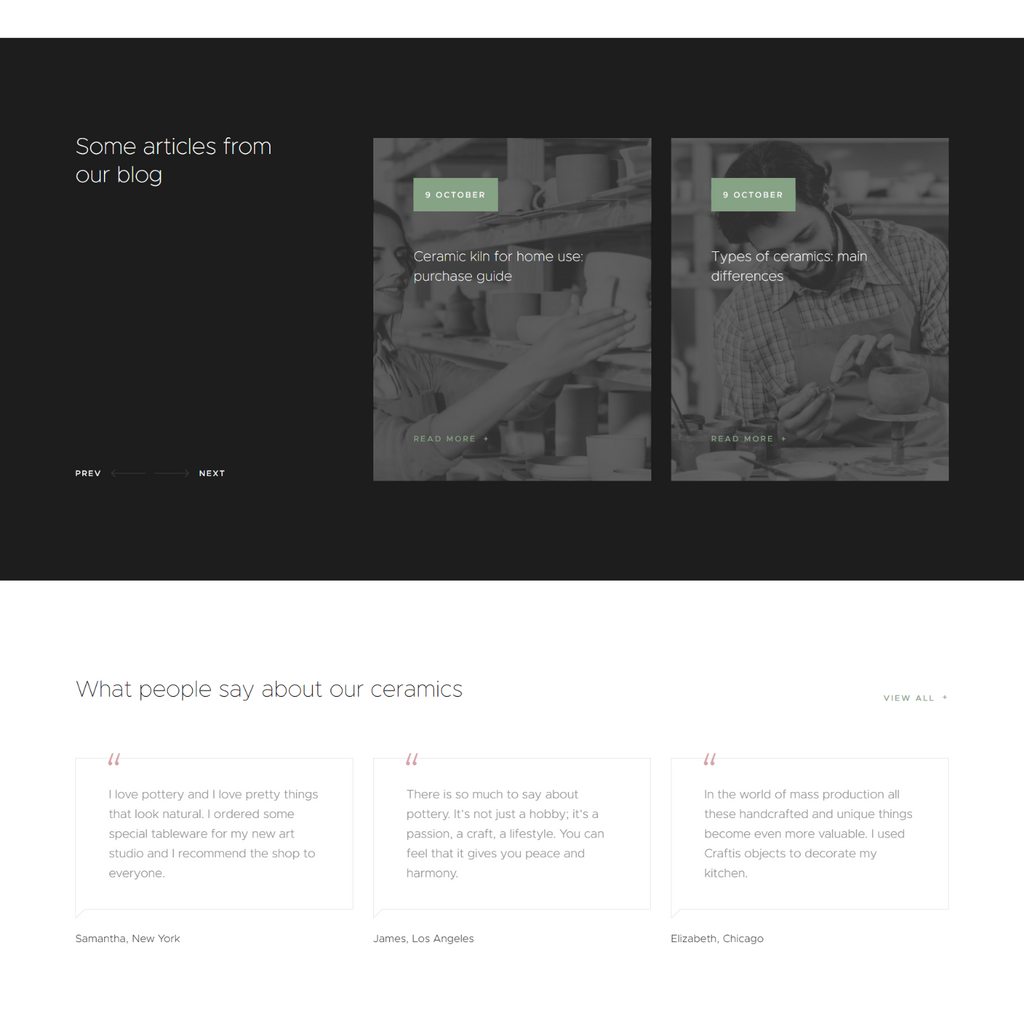 Multi-Skin Craftsmanship & Handmade  WordPress Responsive Website