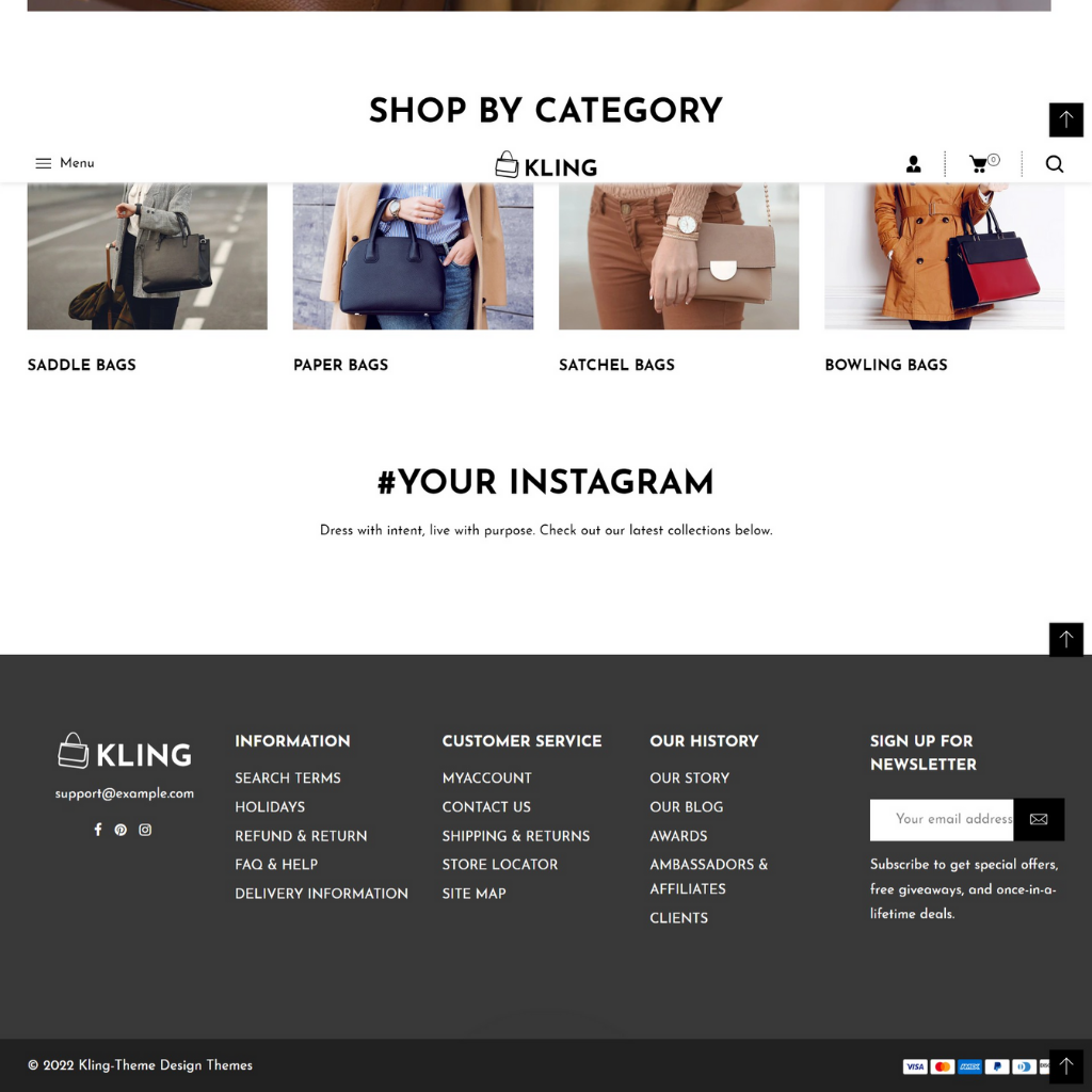 Handbag Shopify Shopping Website