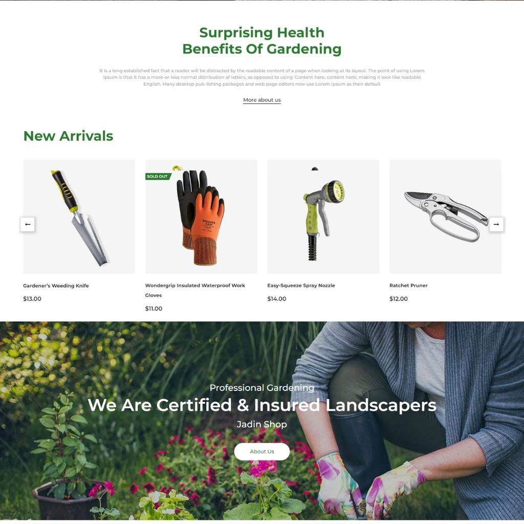 Gardening Equipment Responsive Shopify Shopping Website