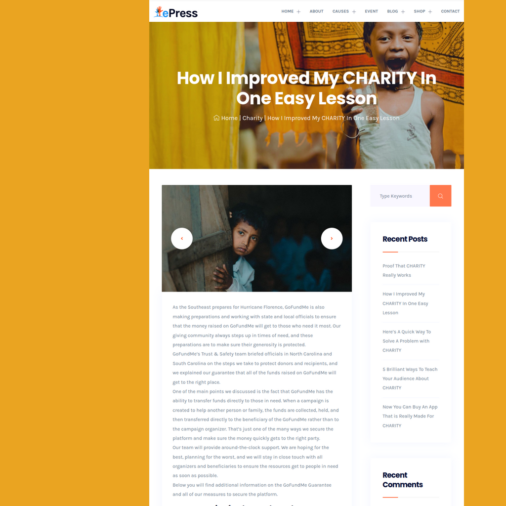 Multipurpose Nonprofit Charity WordPress Responsive Website