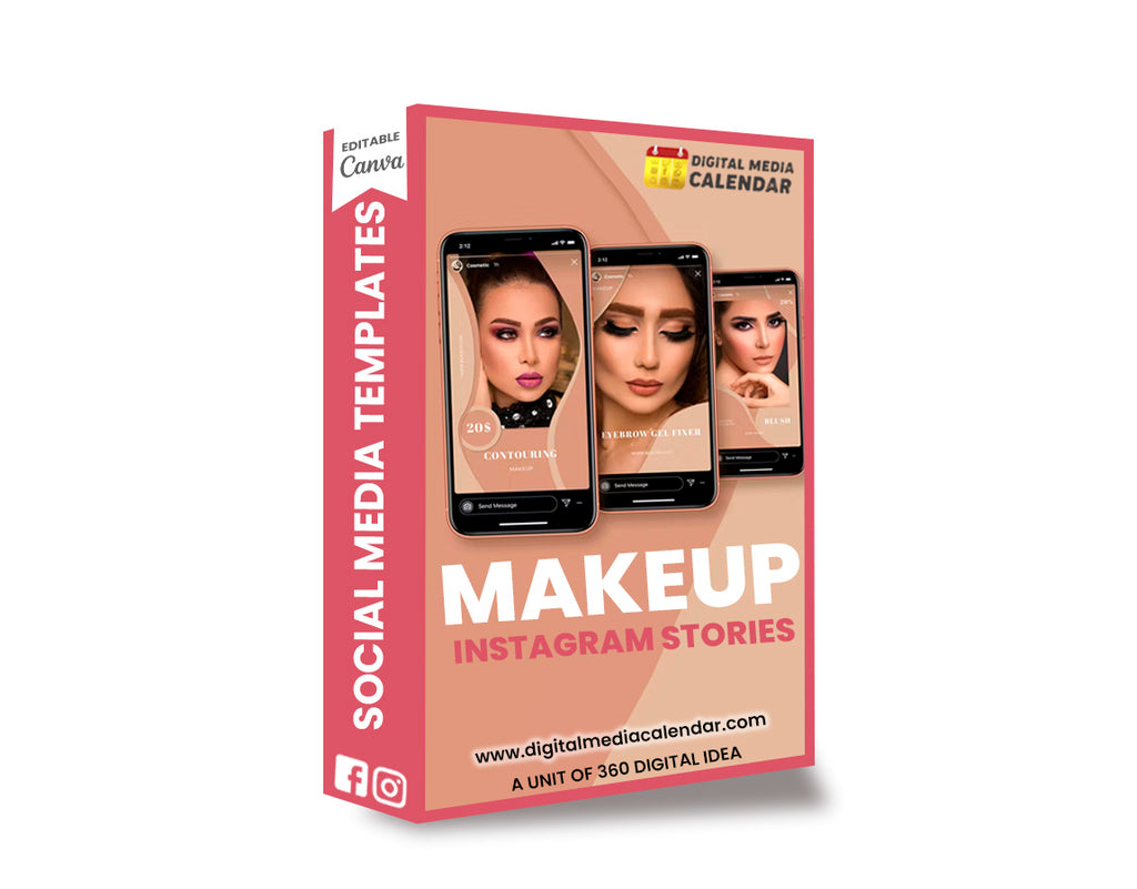 30 Ultimate Makeup Social Media Stories Canva Templates