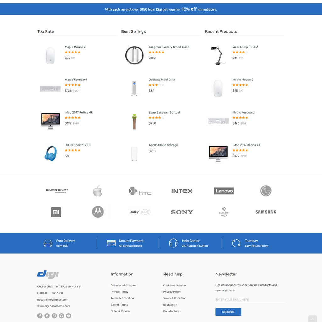Electronics AJAX WooCommerce WordPress Responsive Website