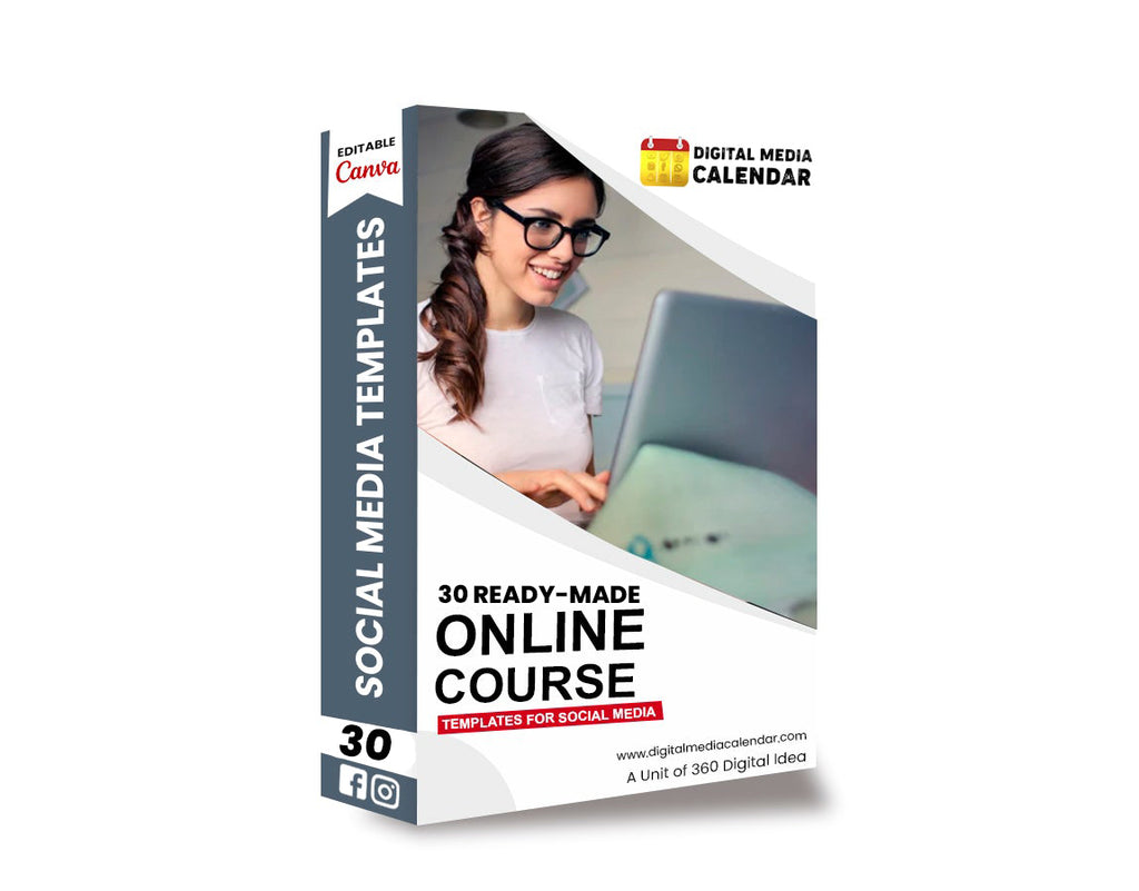30 Ultimate Online Course Social Media Posts Canva Templates