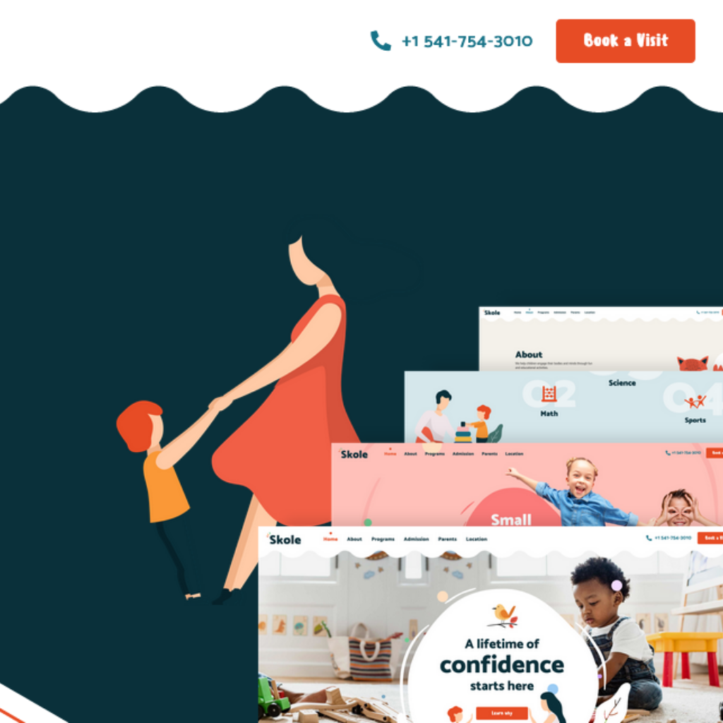Kindergartens and Preschools WordPress Responsive Website