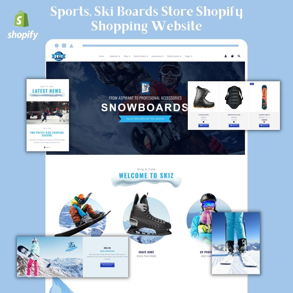 Sports, Ski Boards Store Shopify Shopping Website
