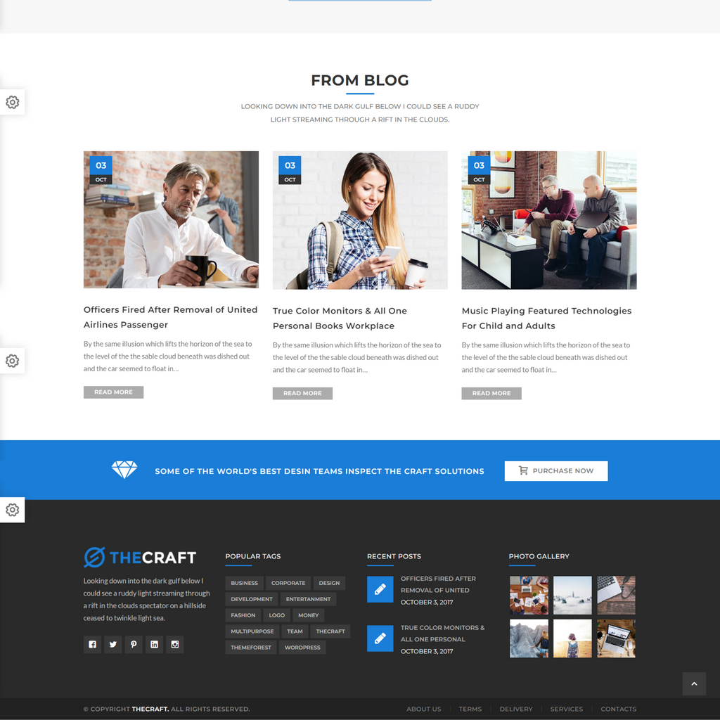 Craft Multipurpose WordPress Responsive Website
