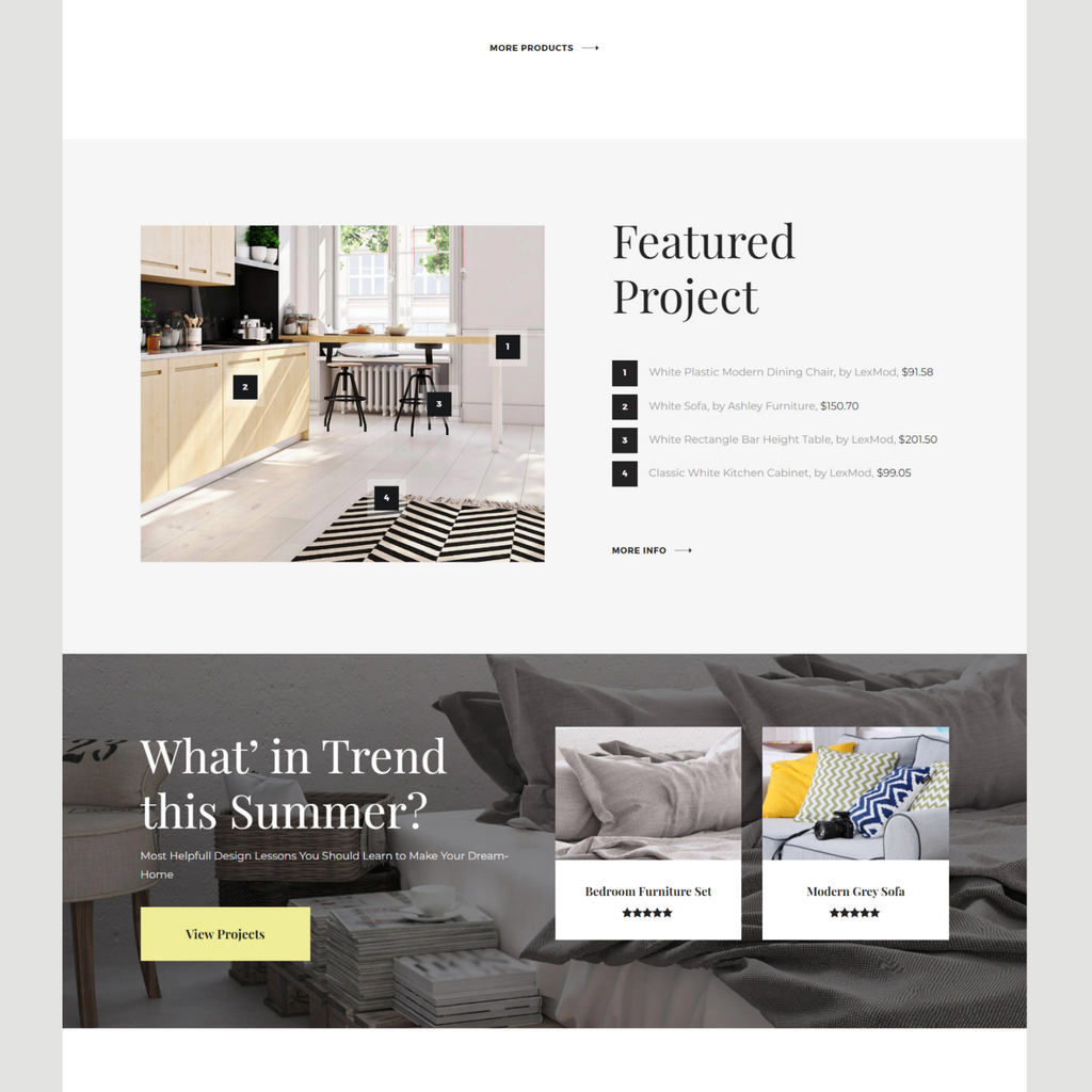Interior and Online Store WordPress Responsive Website