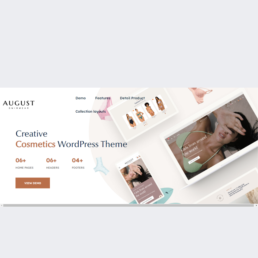 Swim-Wear WordPress Responsive Website