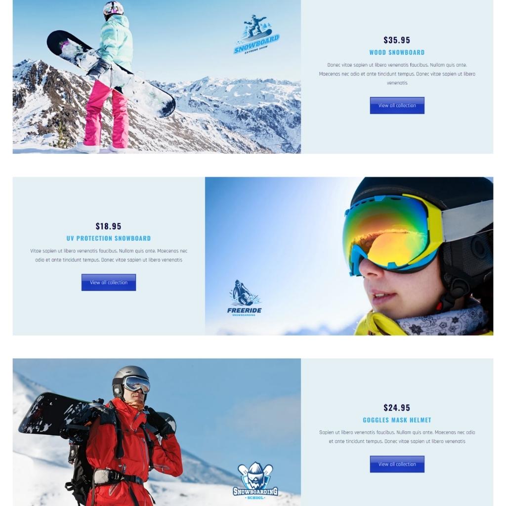Sports, Ski Boards Store Shopify Shopping Website