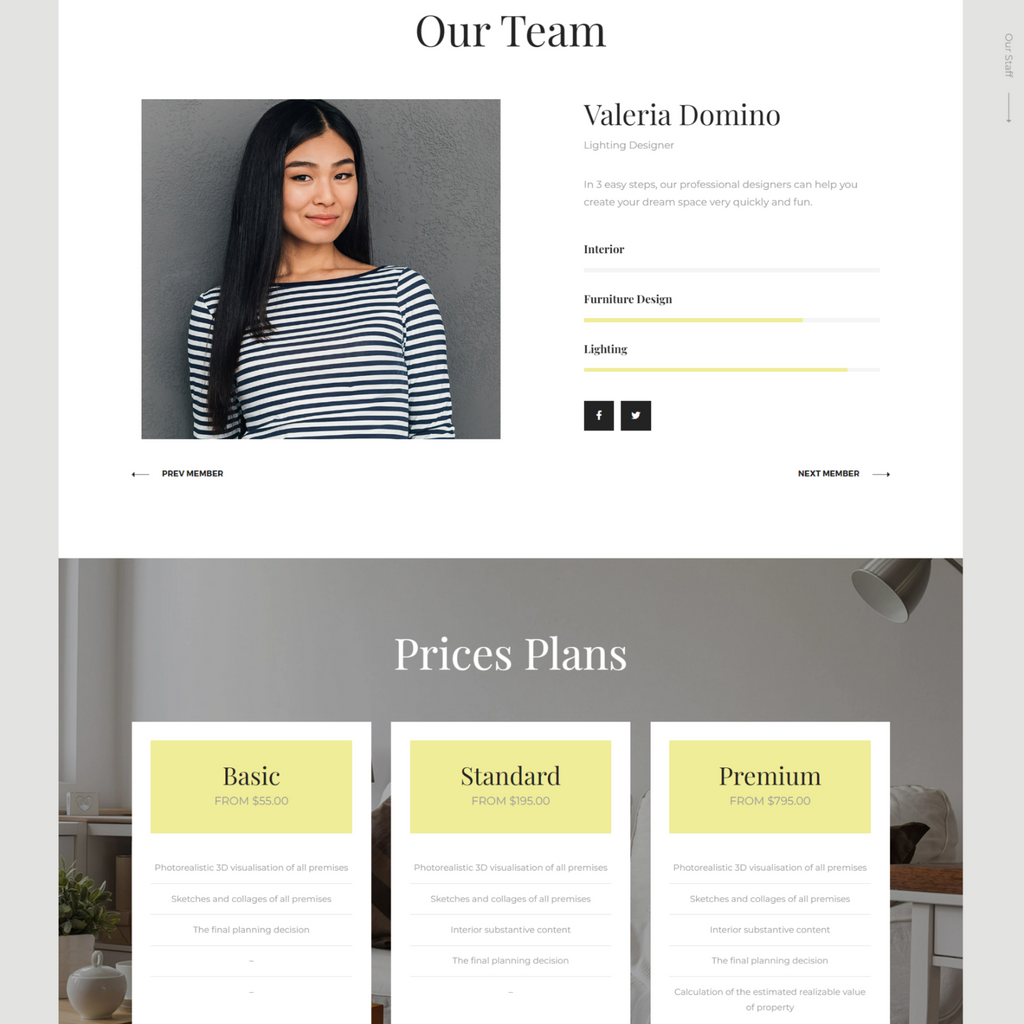 Interior and Online Store WordPress Responsive Website
