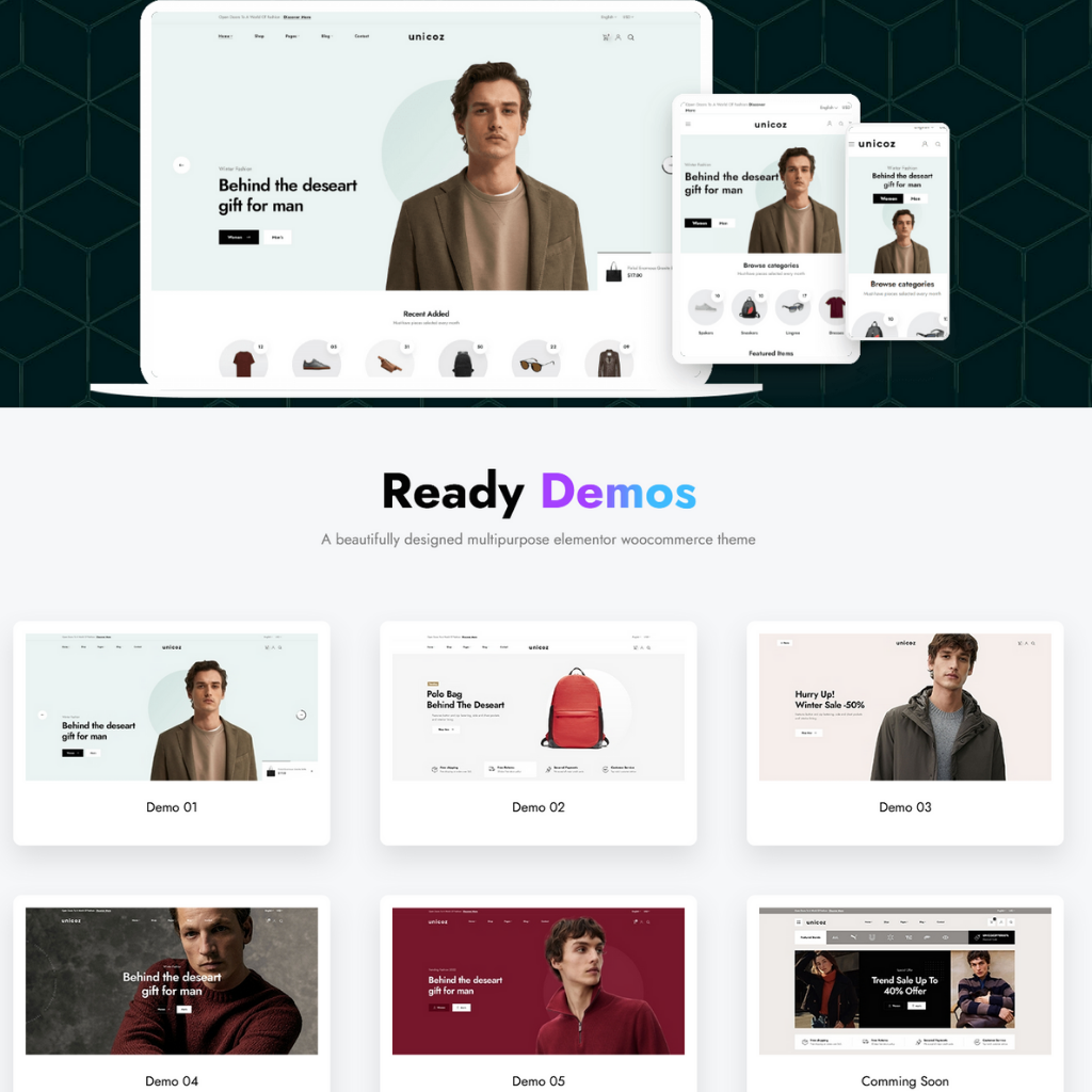 Elementor Woocommerce WordPress Responsive Website
