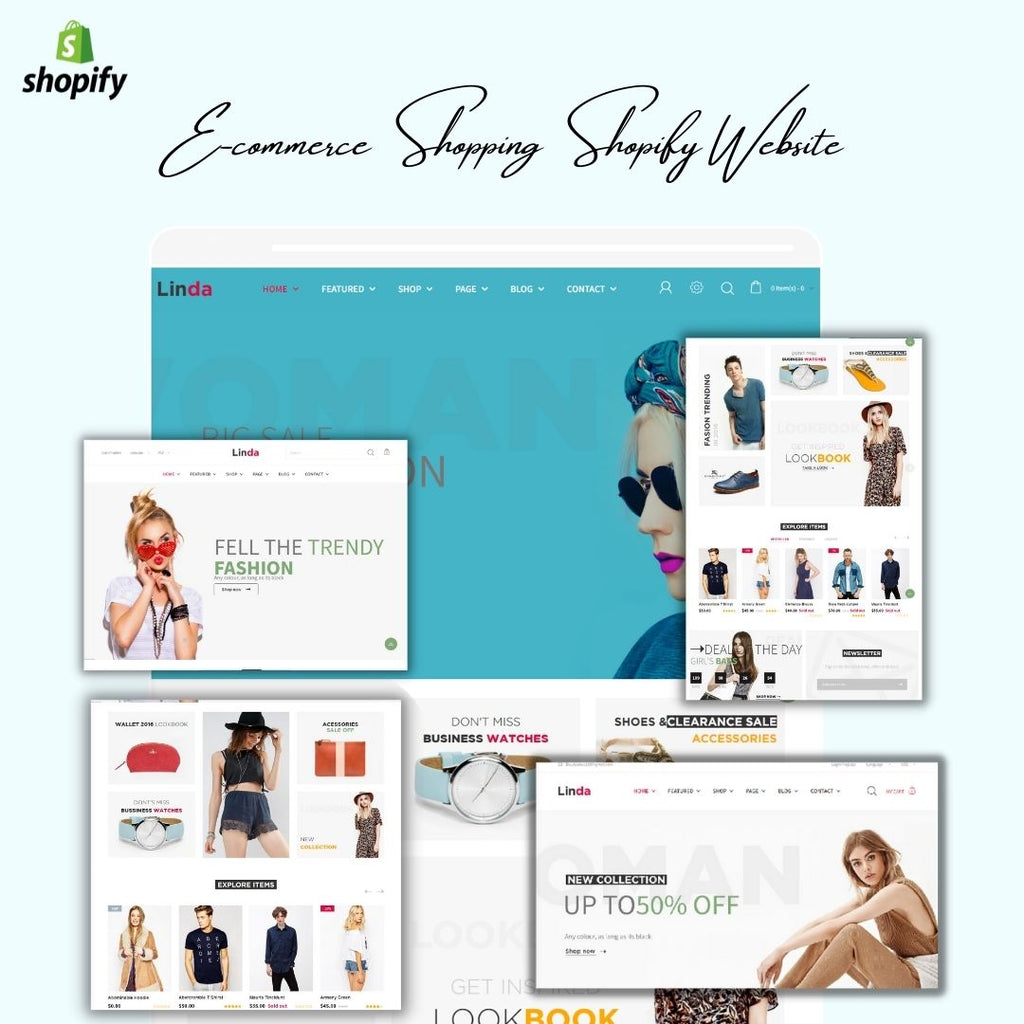 Trendy Fashion Ecommerce Shopify Shopping Website