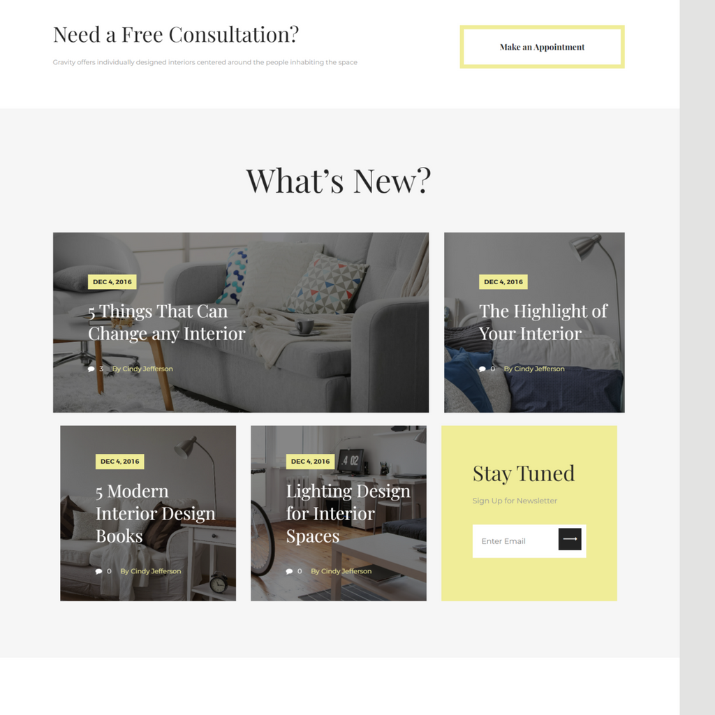 Interior and Online Store WordPress Responsive Website