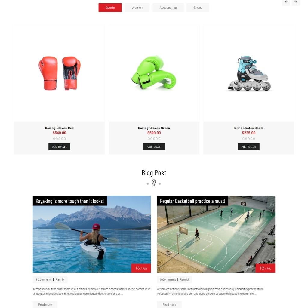 Sport Store Shopify Shopping Website