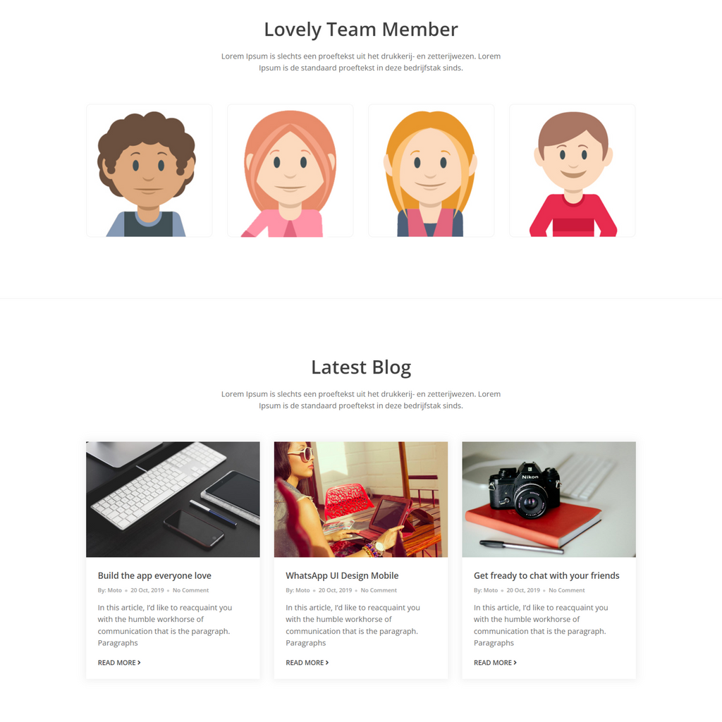 Creative & Modern Landing Page WordPress Responsive Website
