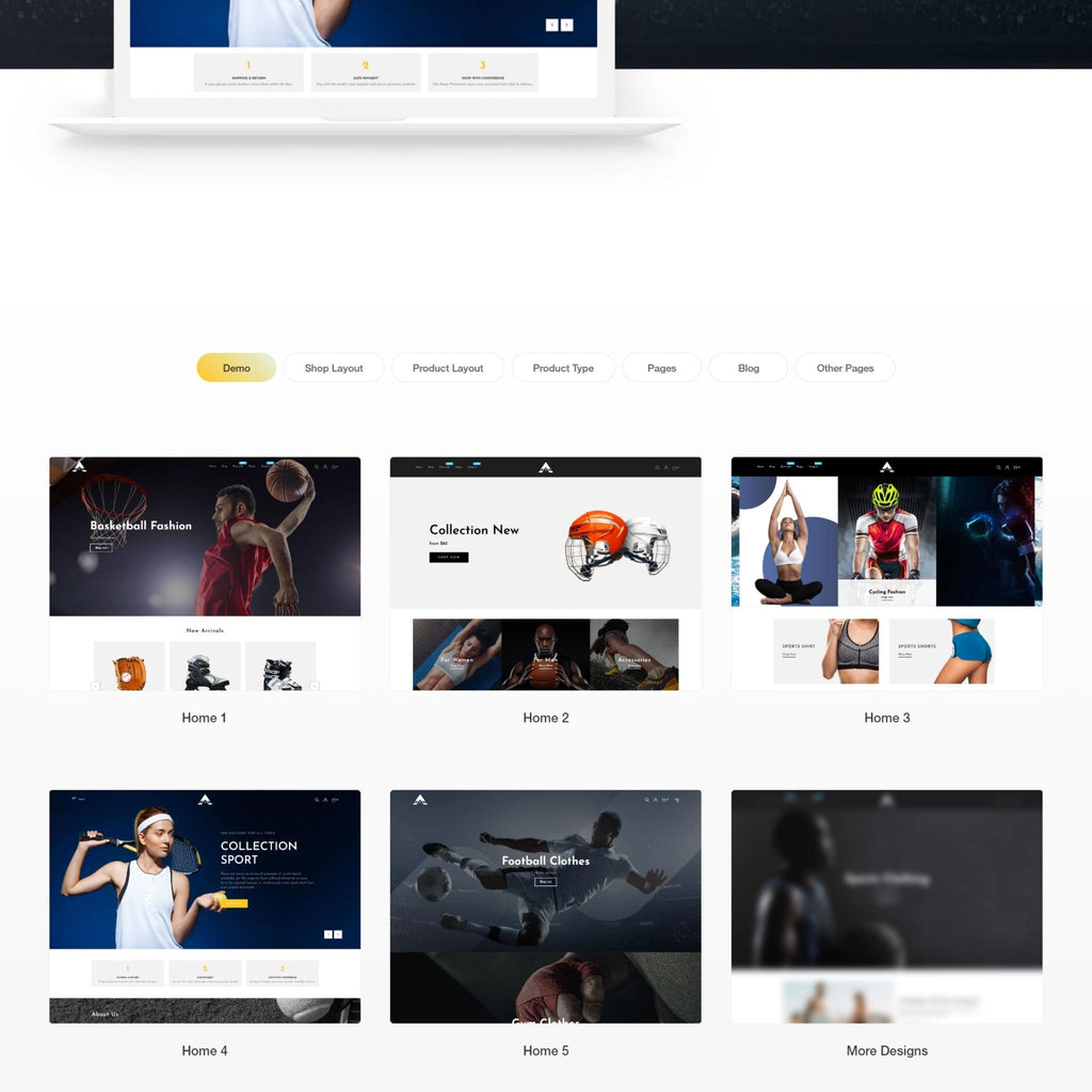 Sports Wear & Accessories Store Shopify Shopping Website