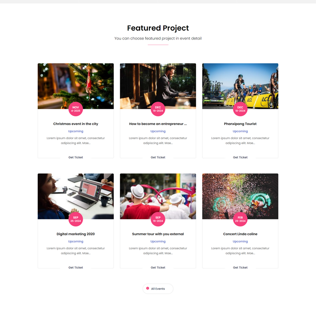 Event Tickets WordPress Responsive Website