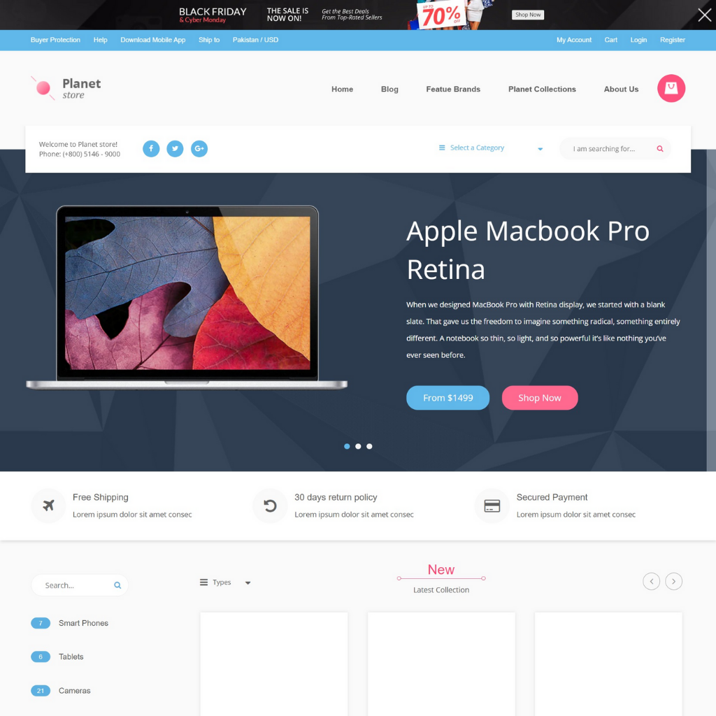 E-commerce Gadget Product Shopify Shopping Website