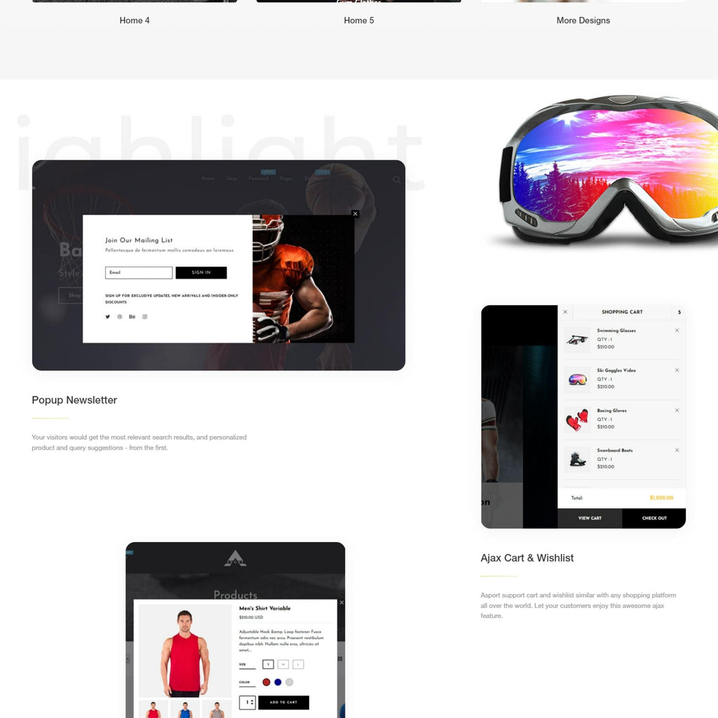 Sports Wear & Accessories Store Shopify Shopping Website