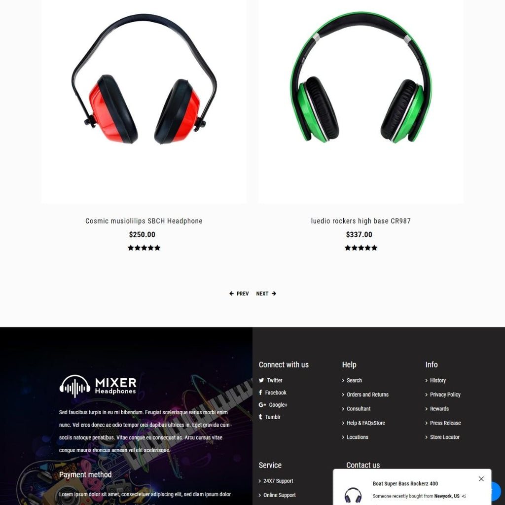 Headphone Store Ecommerce Shopify Shopping Website