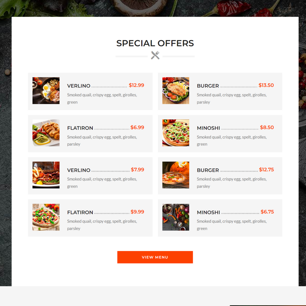 Customized Restaurant & Cafe WordPress Responsive Website