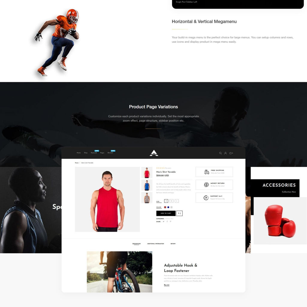 Sports Wear & Accessories Store Shopify Shopping Website