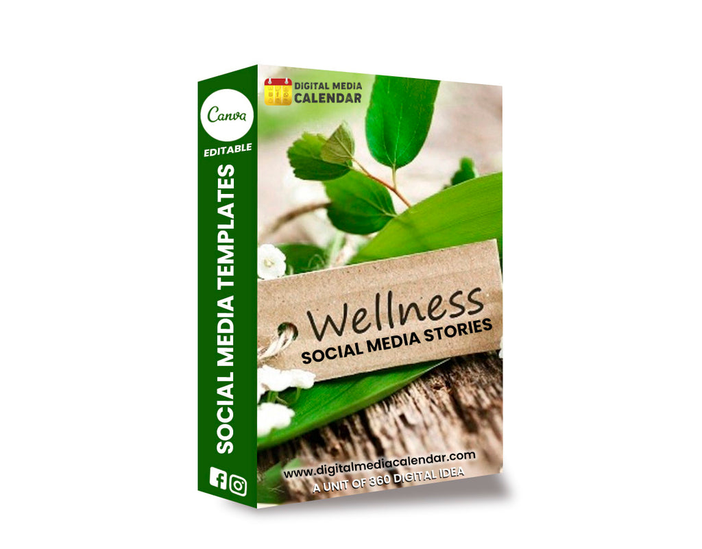 30 Ultimate Wellness Social Media Stories  Canva Templates
