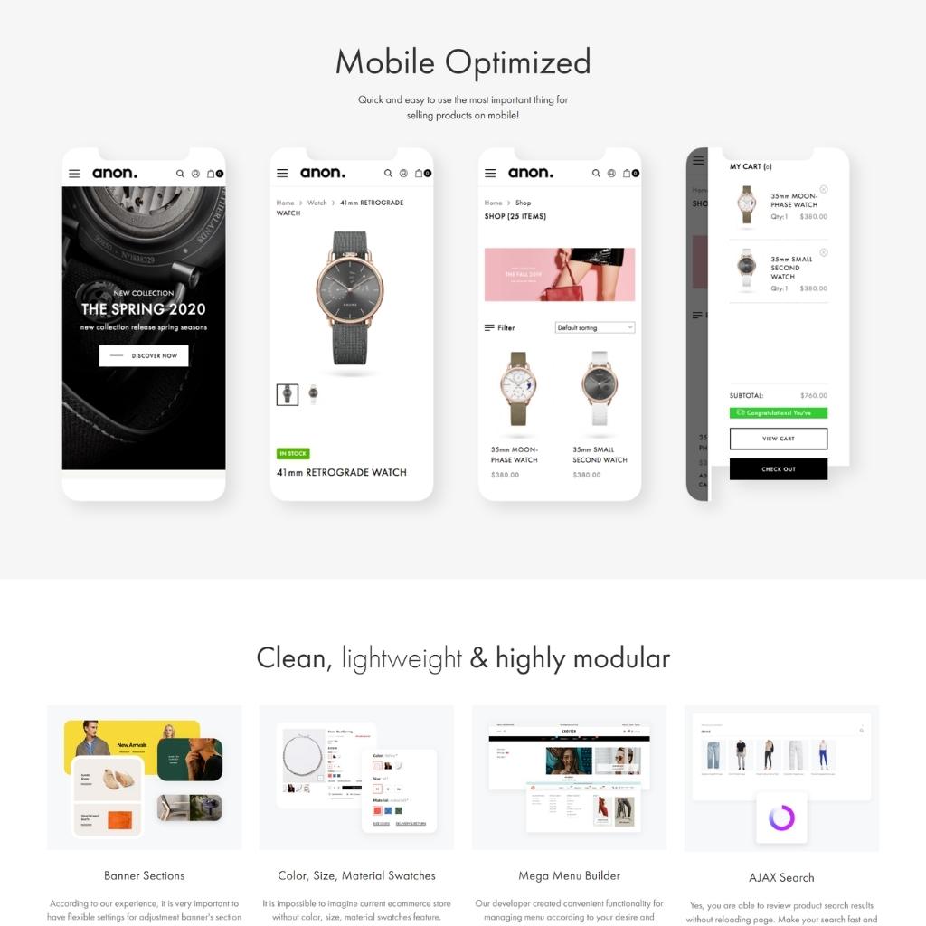 Minimal Responsive Shopify Shopping Website