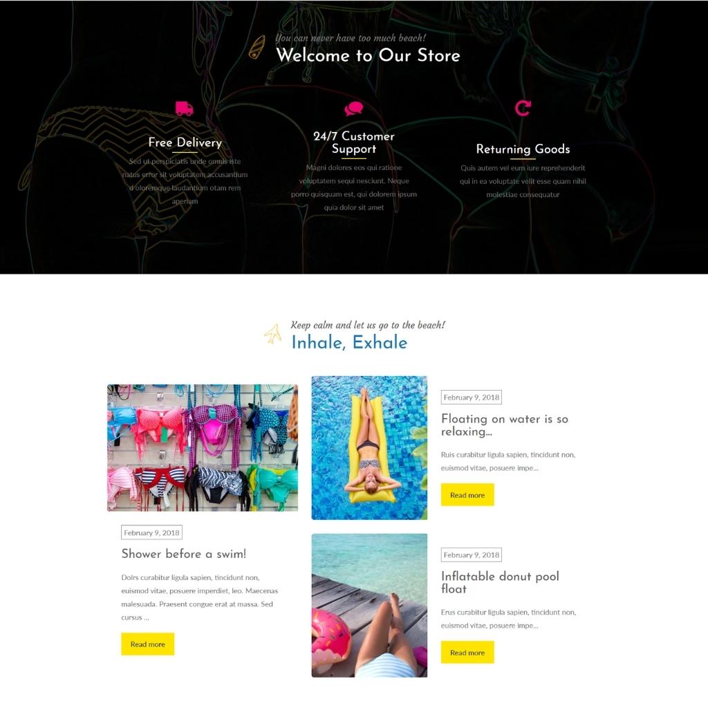 Sunny Daze Swimsuits Shopify Shopping Website