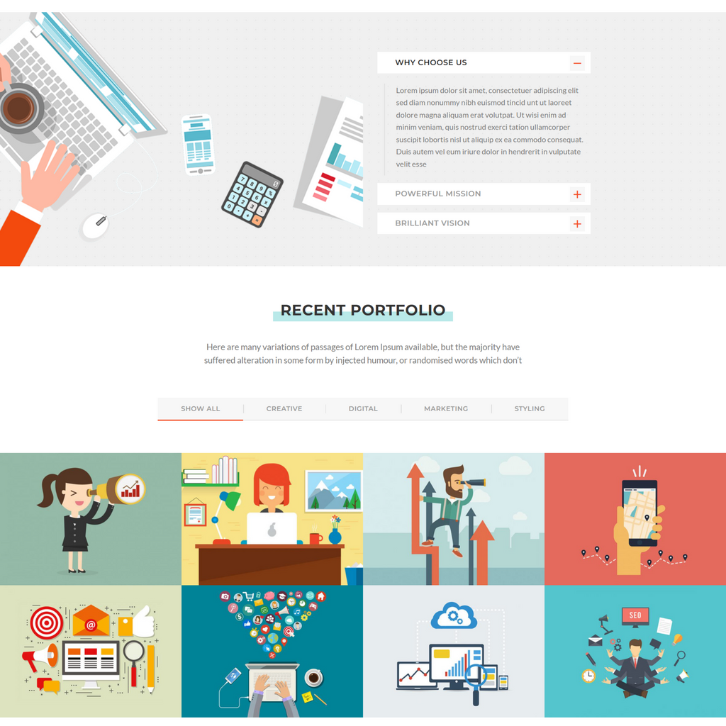 Digital Agency and SEO WordPress Responsive Website
