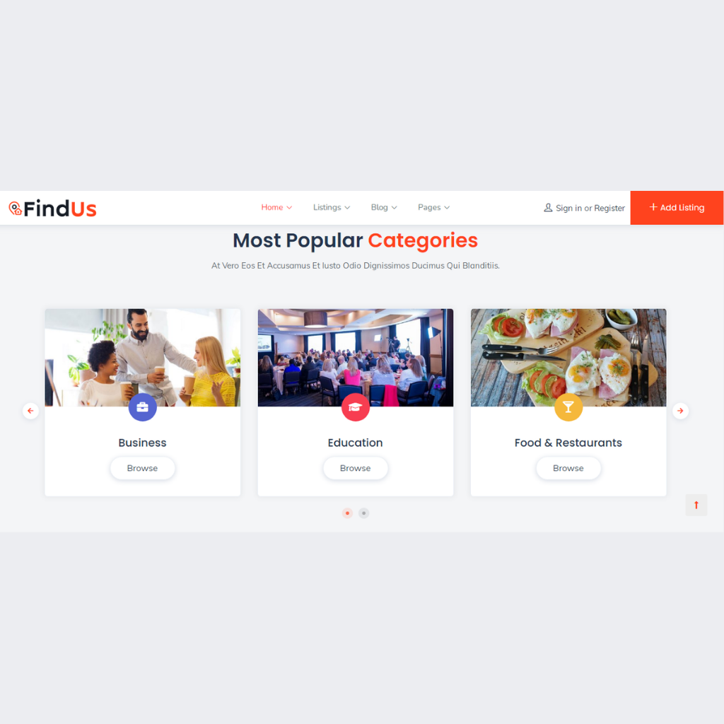 Directory & Listing WordPress Responsive Website