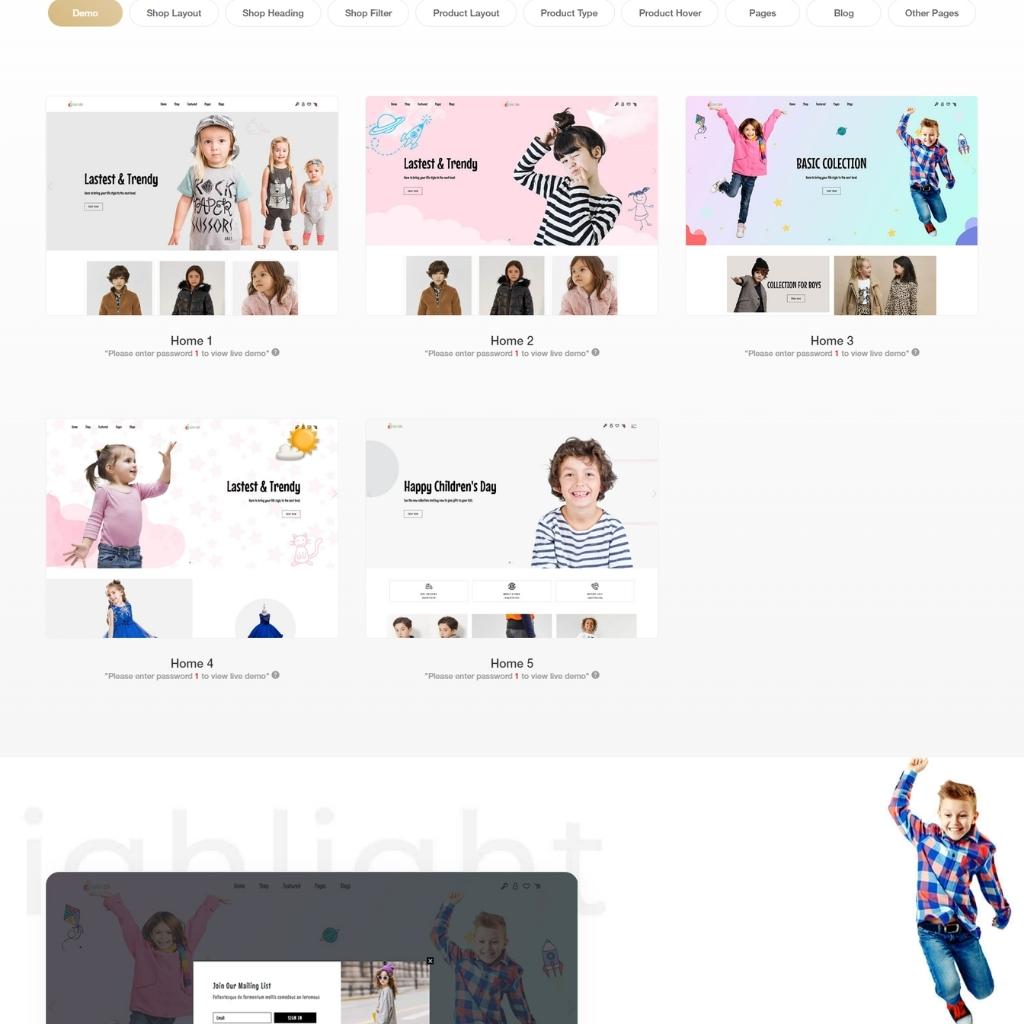 Kids Fashion Shopify Shopping Website
