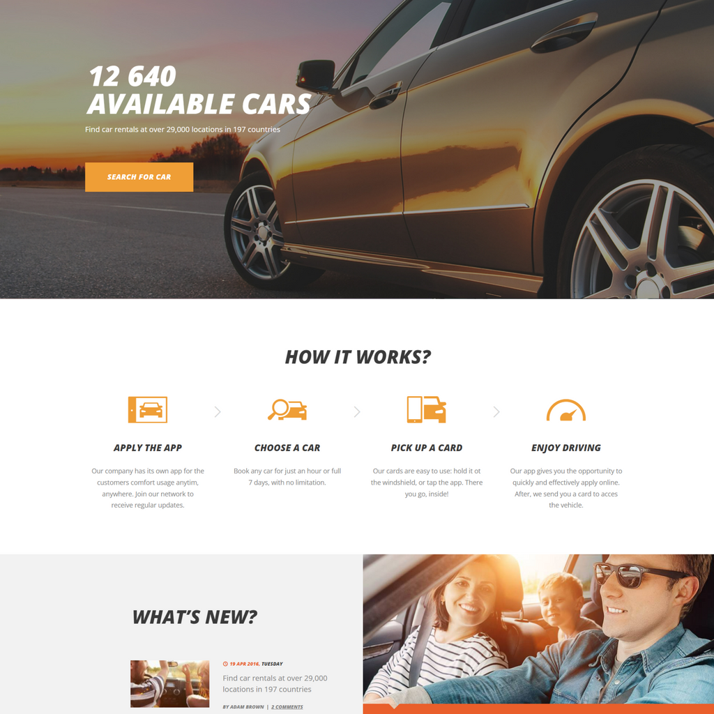 Best Car Hire Deals WordPress Responsive Website