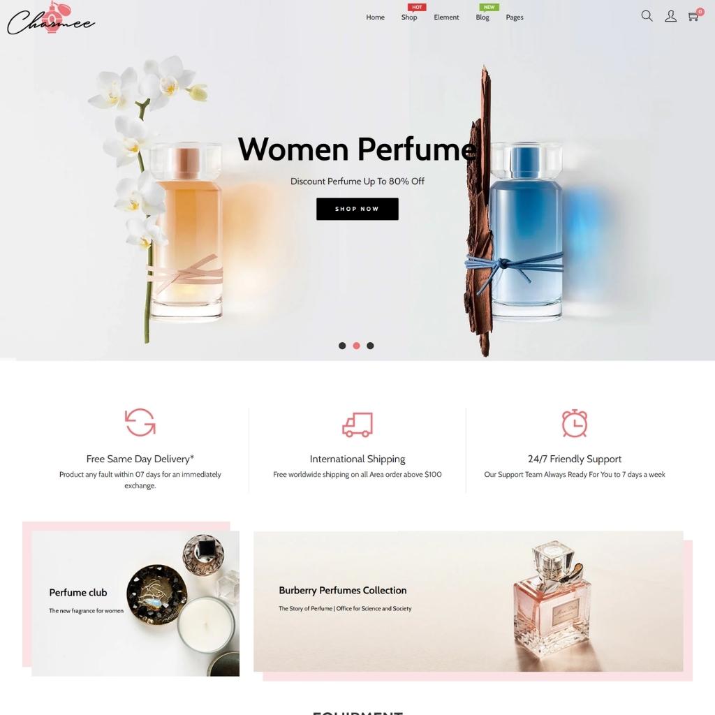 Perfume And Cosmetics Shopify  Shopping Website