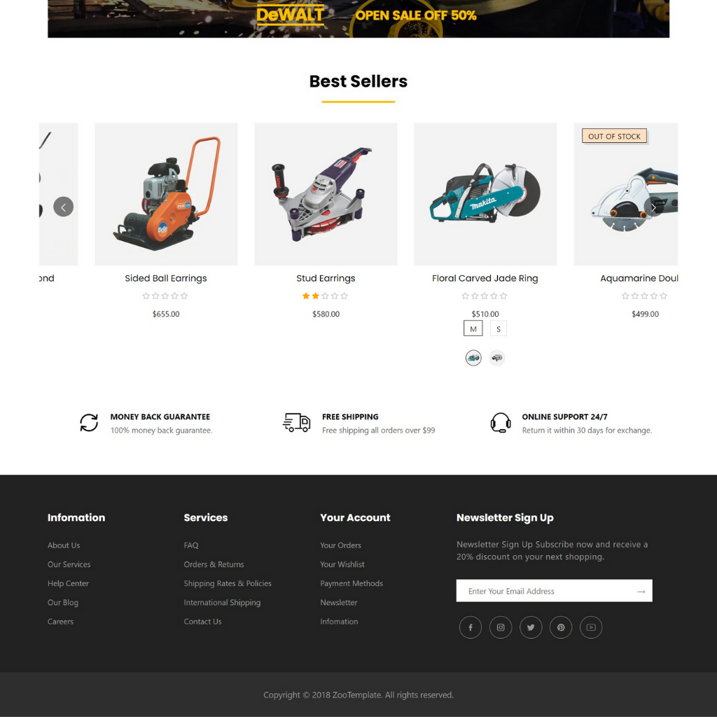 Handyman Product Shopify Shopping Website