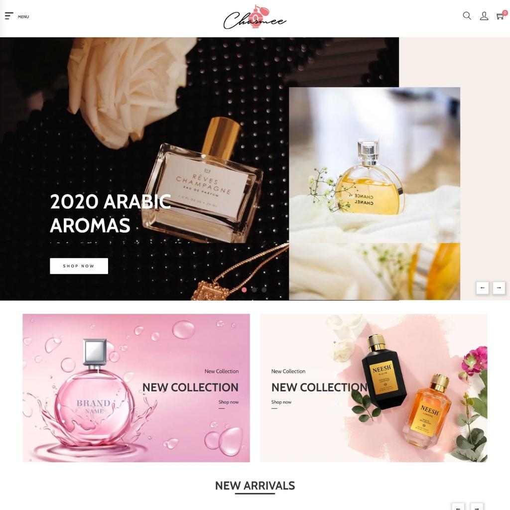 Perfume And Cosmetics Shopify  Shopping Website