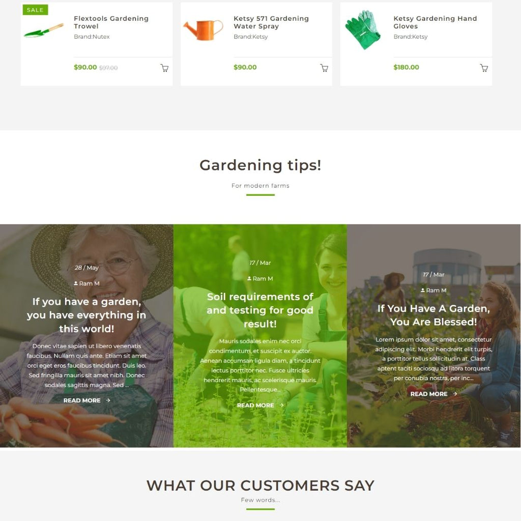 Garden Store Ecommerce Shopify Shopping Website
