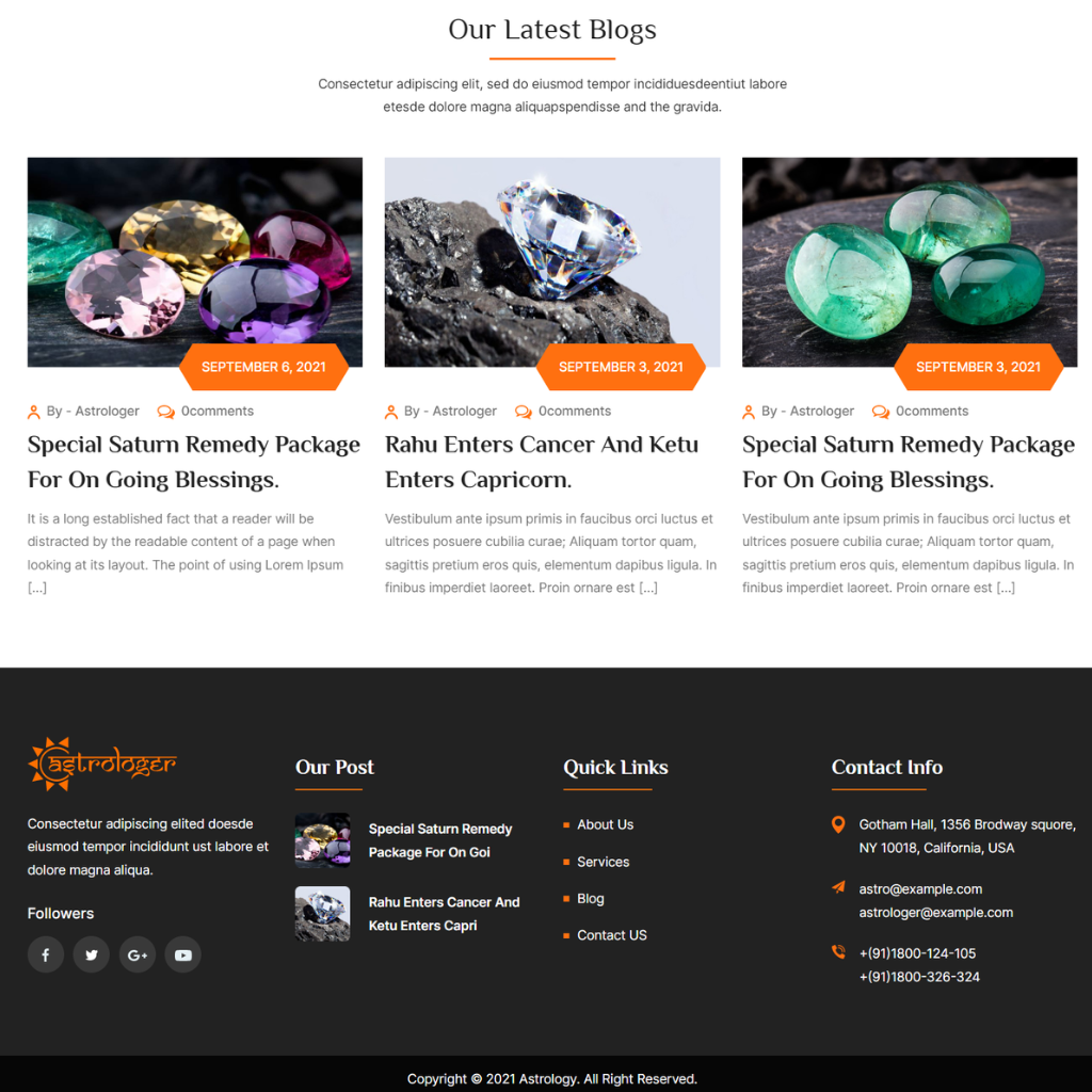 Astrology WordPress Responsive Website