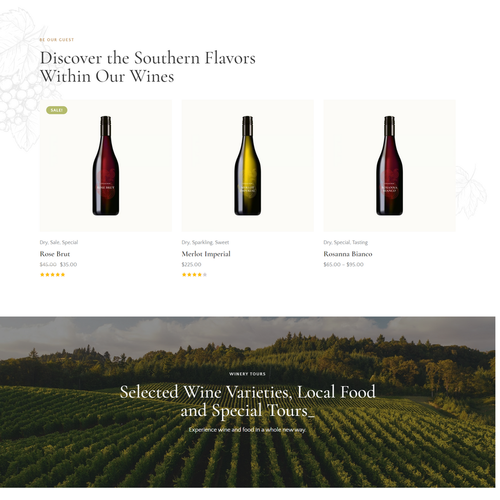 Alluring Winery & Wine WordPress Website